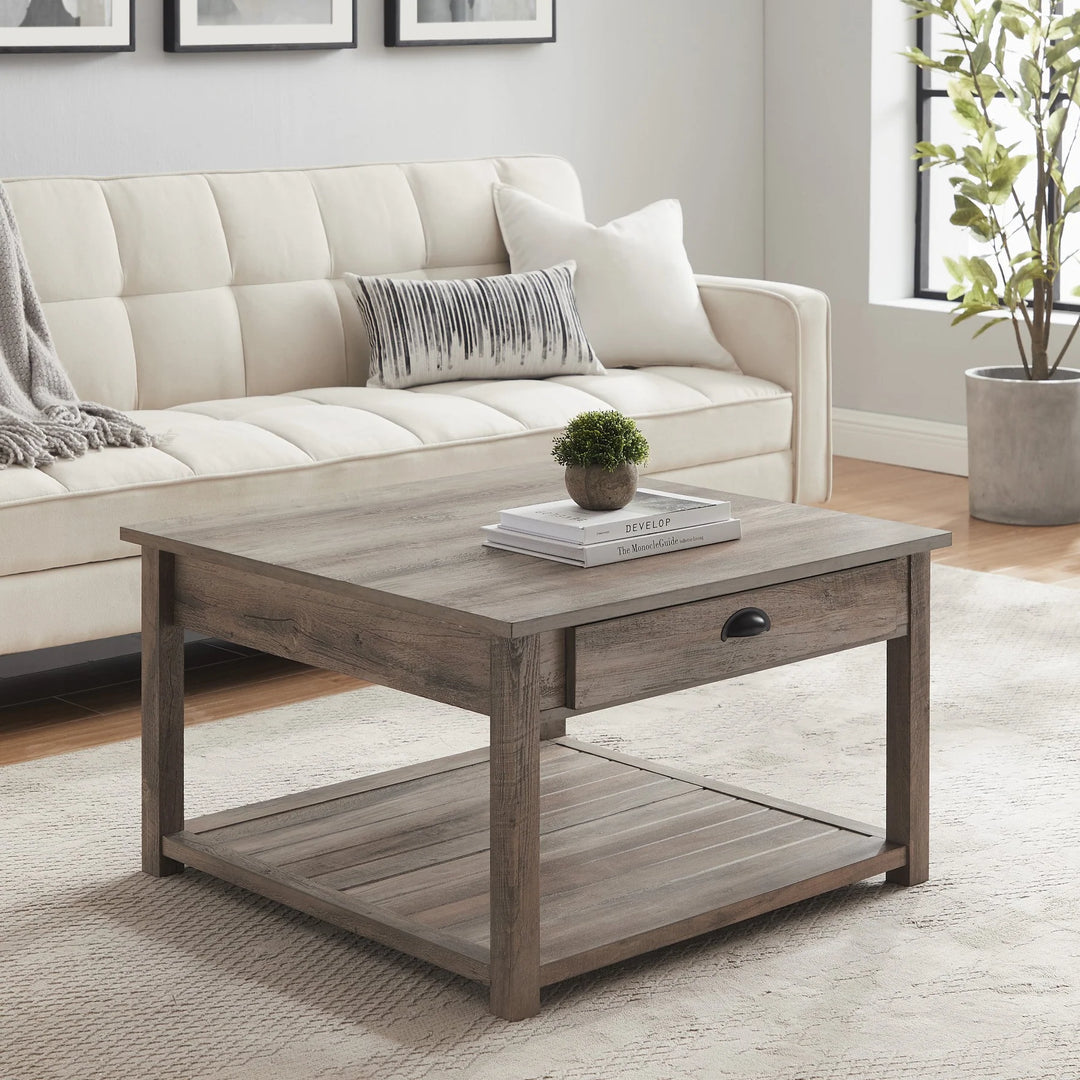 Coffee Table Grey Wash Carbin