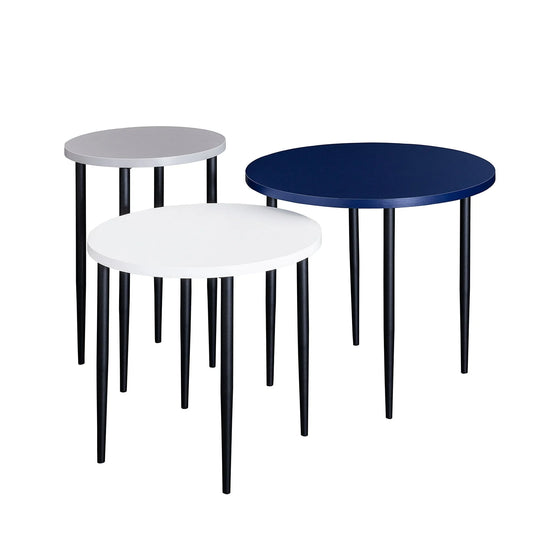 Set of 3 Modern Round Nesting Coffee Tables Emilly
