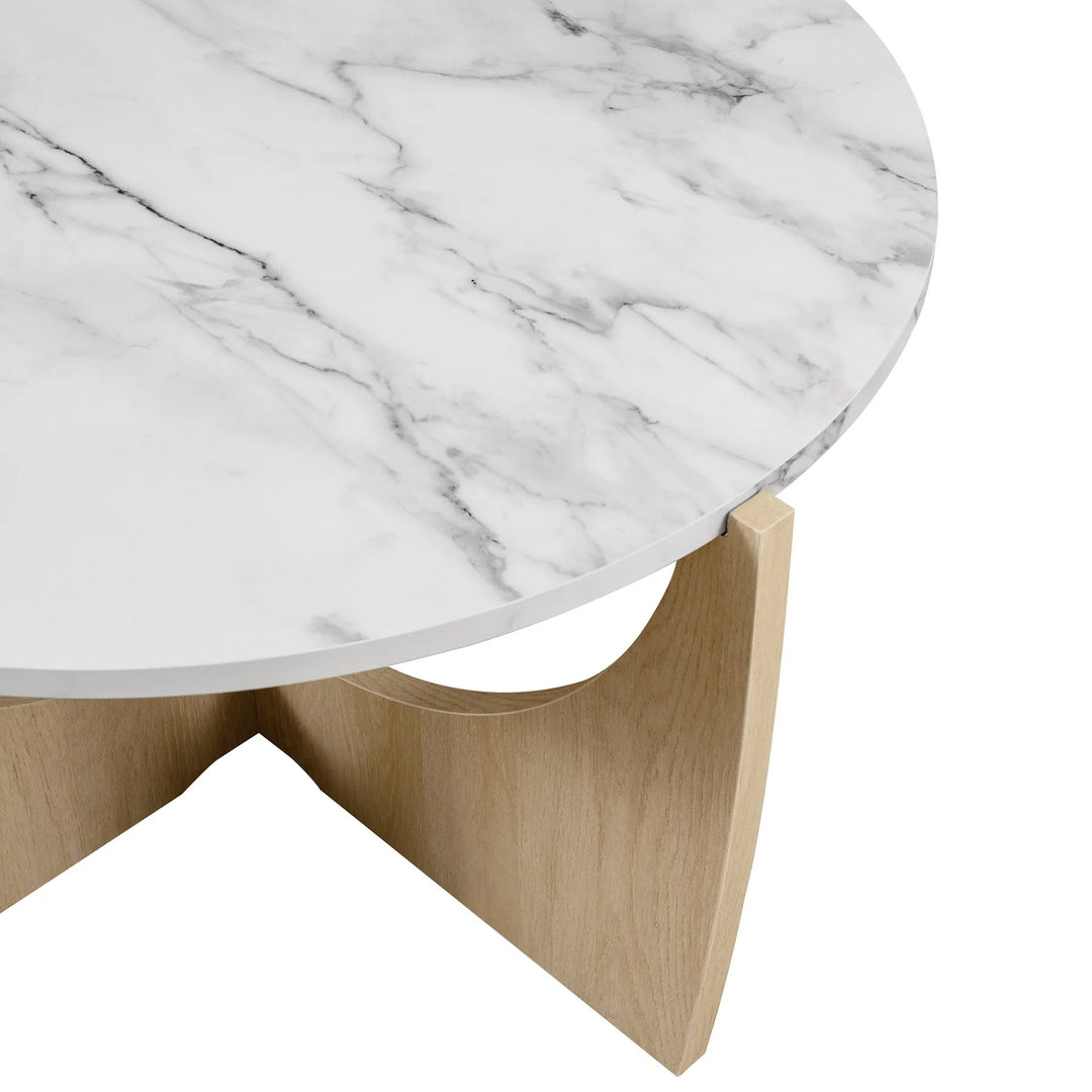 Round Coffee Table Calacatta Marble Luna