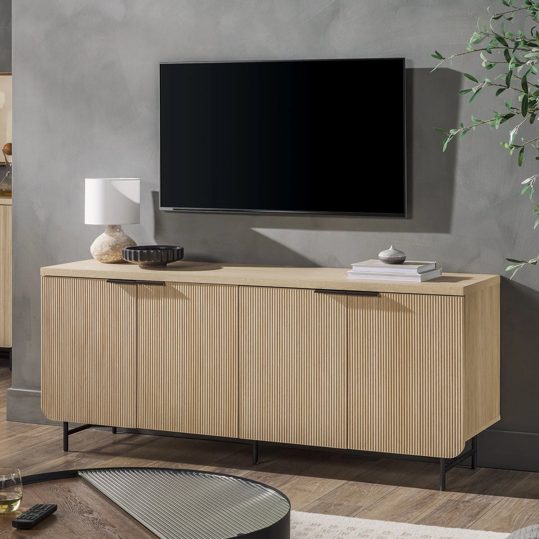 Modern 4 Door Sideboard Coastal Oak Malibu