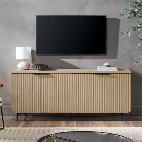 Modern 4 Door Sideboard Coastal Oak Malibu