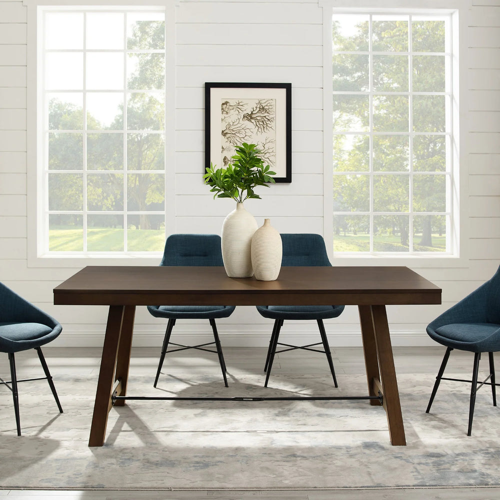 6 Seater Dining Table Brown Tierra