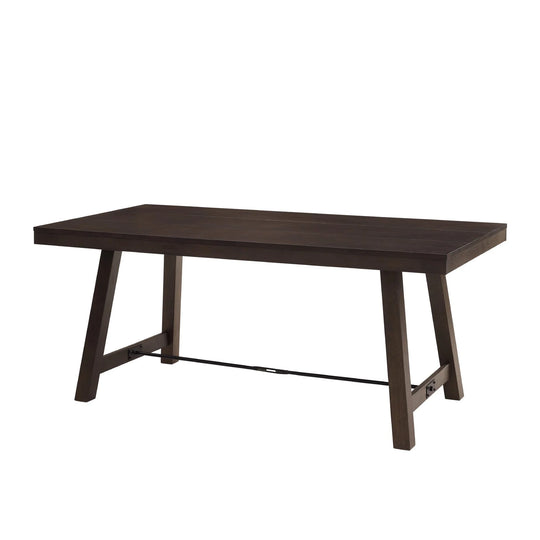 6 Seater Dining Table Brown Tierra