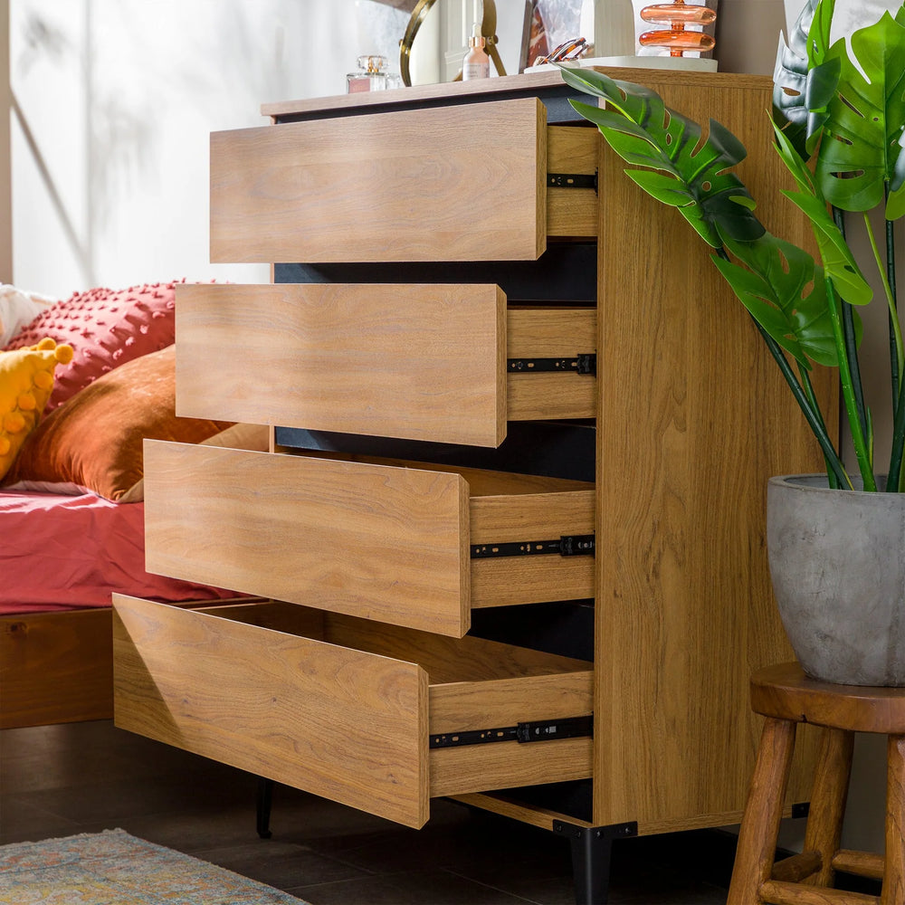 4 Drawer Chest English Oak Aloni