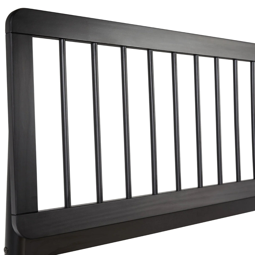 Modern Solid Wood Bed Black Caman