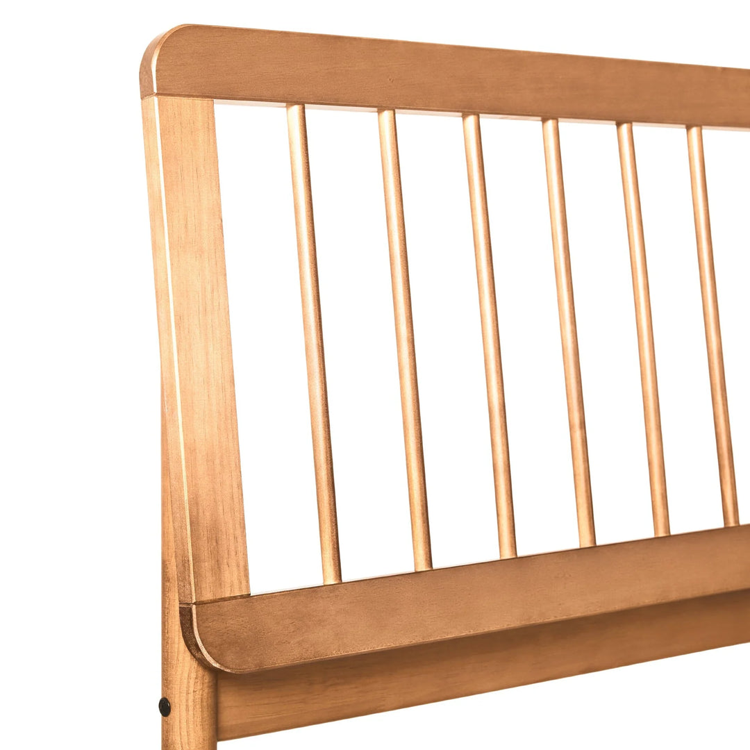 Modern Slatted Solid Wood Bed Caramel Taman