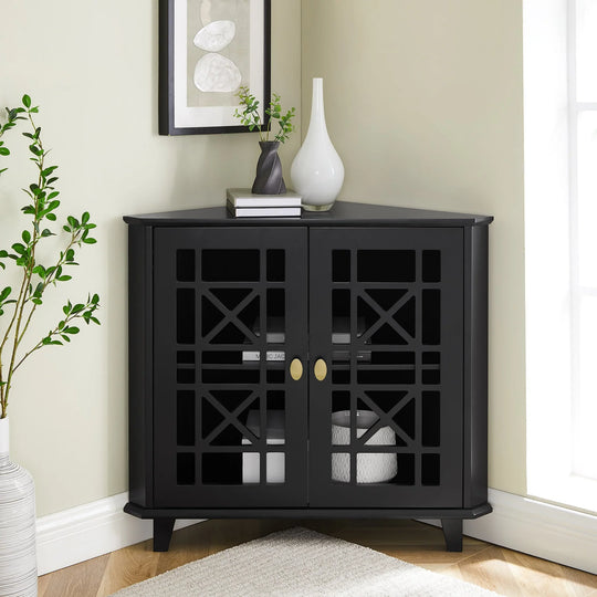 Corner Cabinet Black Malone