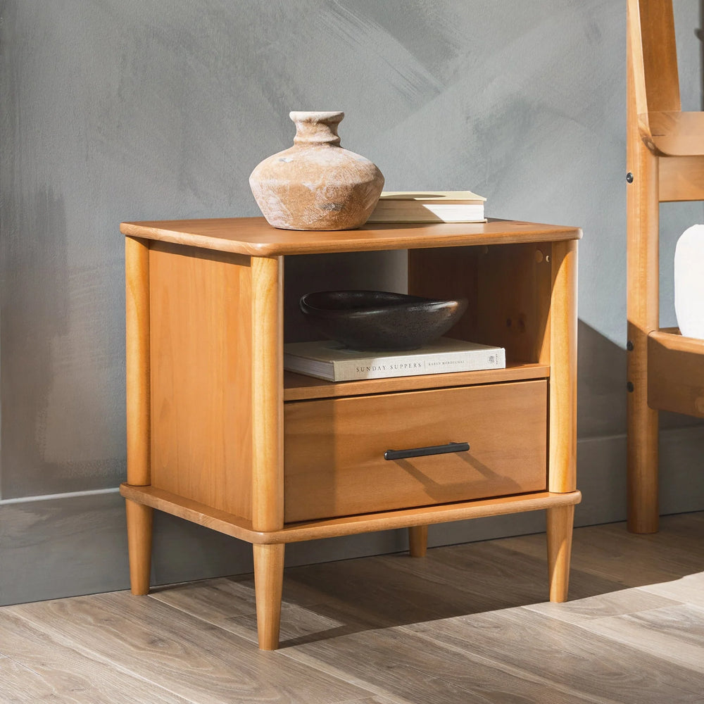 1 Drawer Bedside Table Caramel Savla