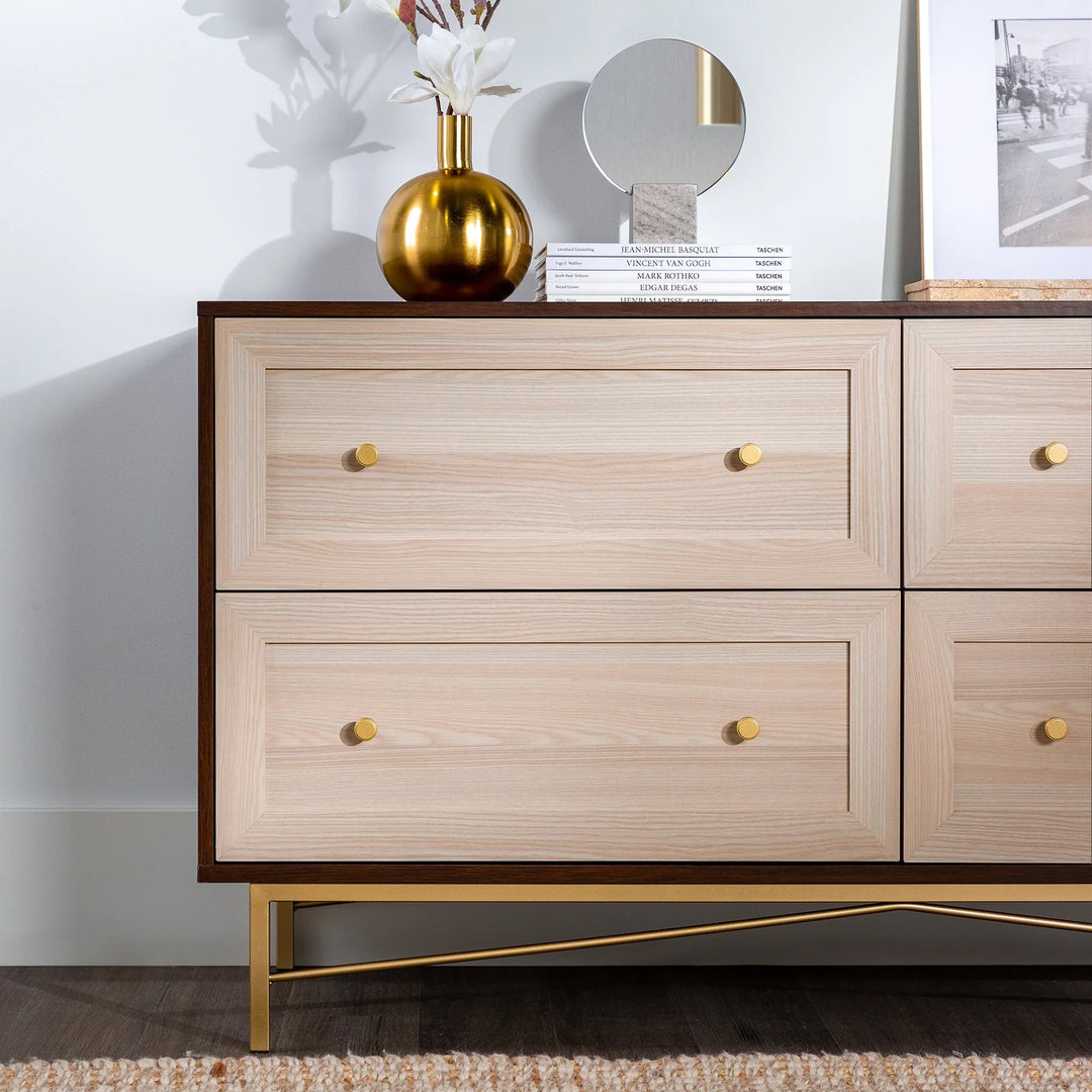 4 Drawer Dresser Dark Walnut/White Poplar Kenone