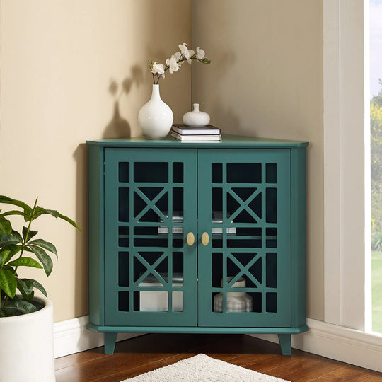 Corner Cabinet Dark Teal Malone