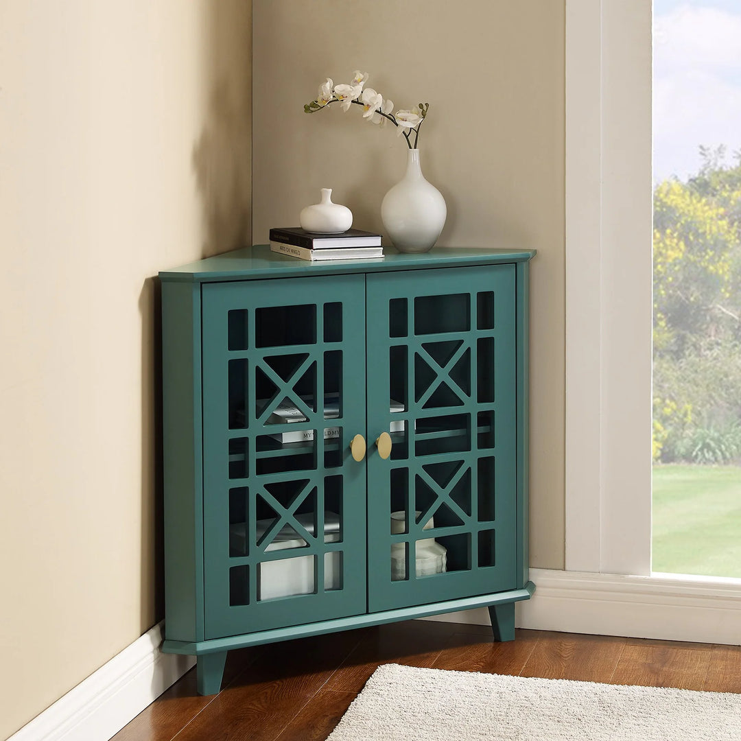 Corner Cabinet Dark Teal Malone