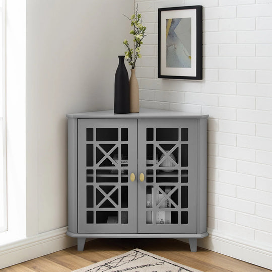 Corner Cabinet Grey Malone