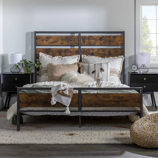 Queen Bed Reclaimed Wood Amylia