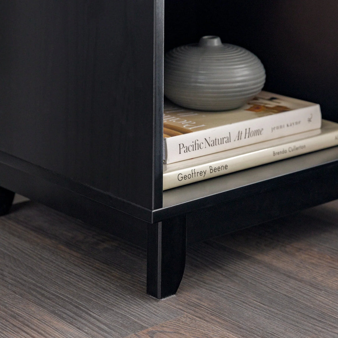 Modern Solid Wood Bedside Table Black Galeno