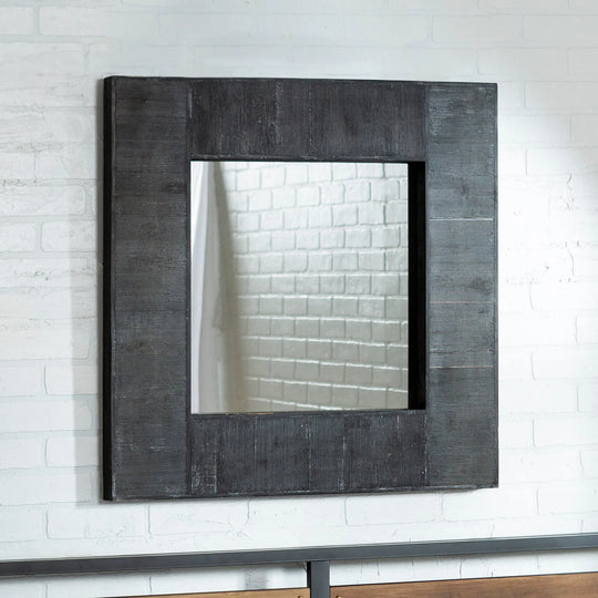 Industrial Square Wall Mirror Grey Nakke