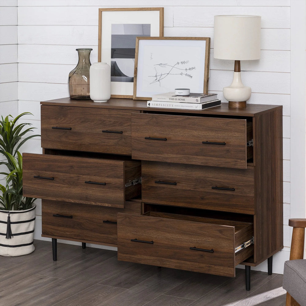 6 Drawer Dresser Dark Walnut Julie