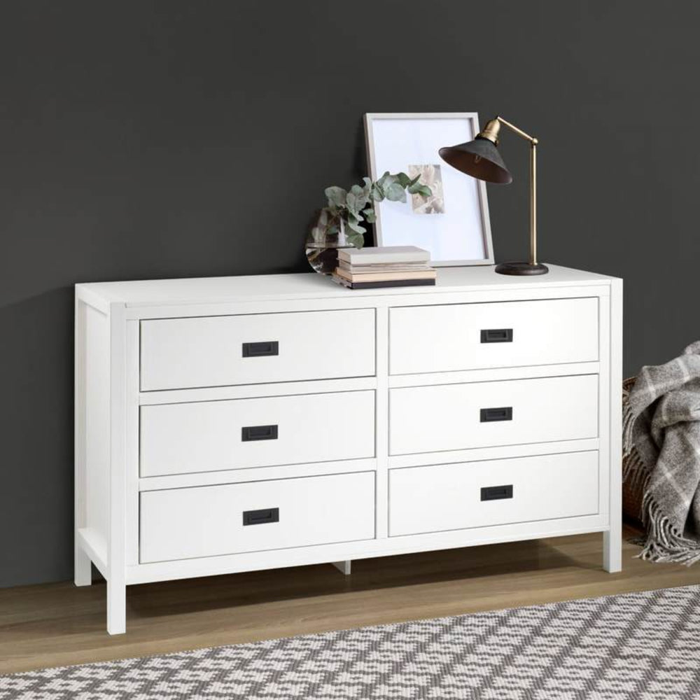 Solid Wood Drawer Chest White Bessan