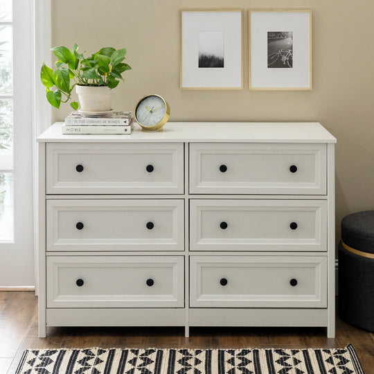 6 Drawer Dresser White Oakland