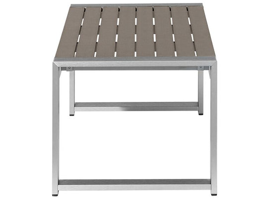 Aluminium Garden Coffee Table 90 x 50 cm Dark Grey Salerno