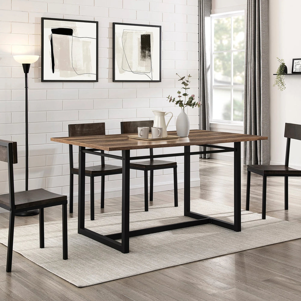 Wood and Metal Dining Table Tennie