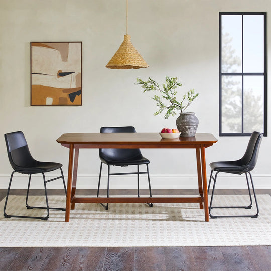 Dining Table with Trestle Base  Walnut Lenworth