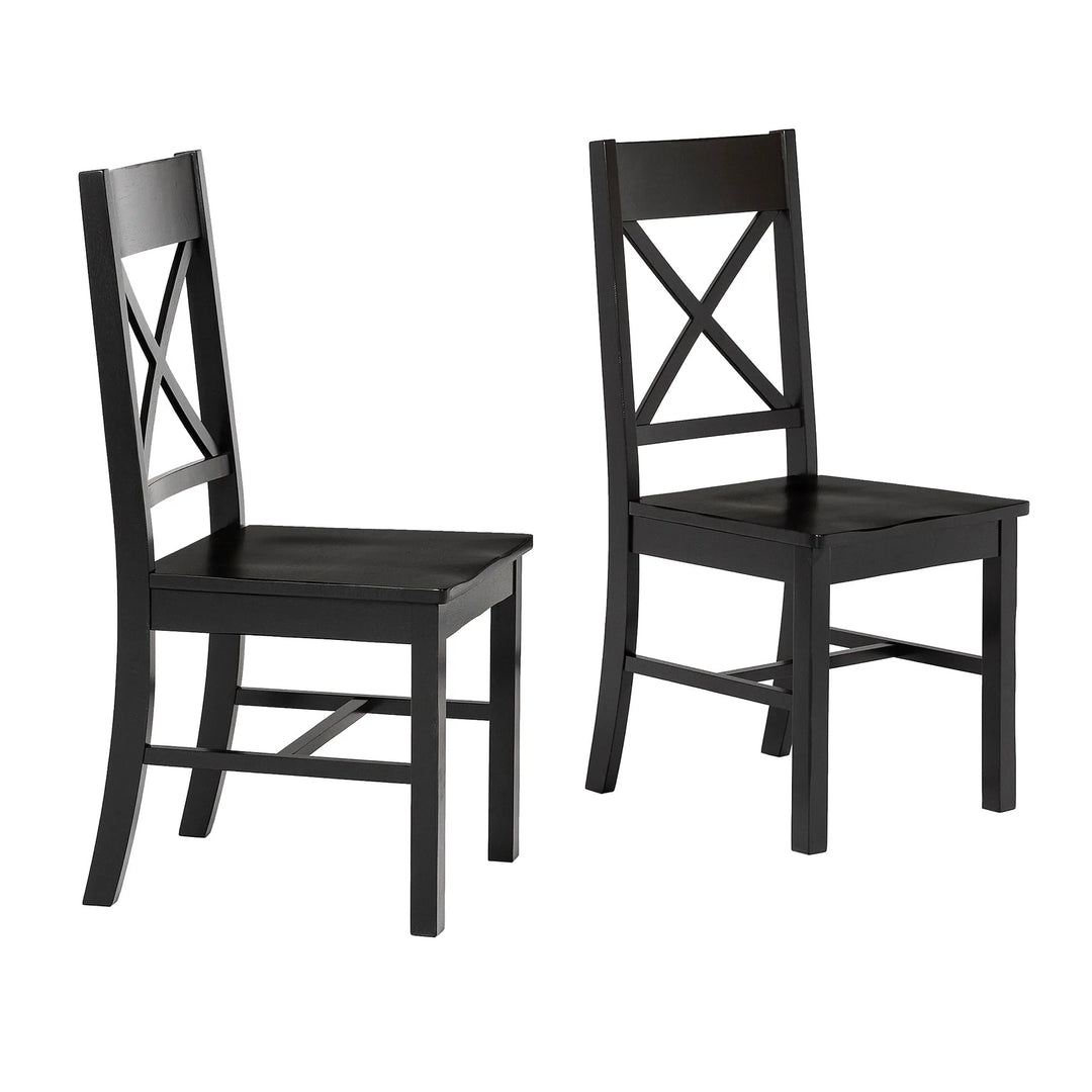 Set of 2 Dining Chair Black Croxley