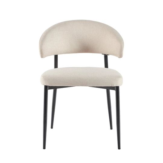Set of 2 Upholstered Dining Chair Ivory Rhianon