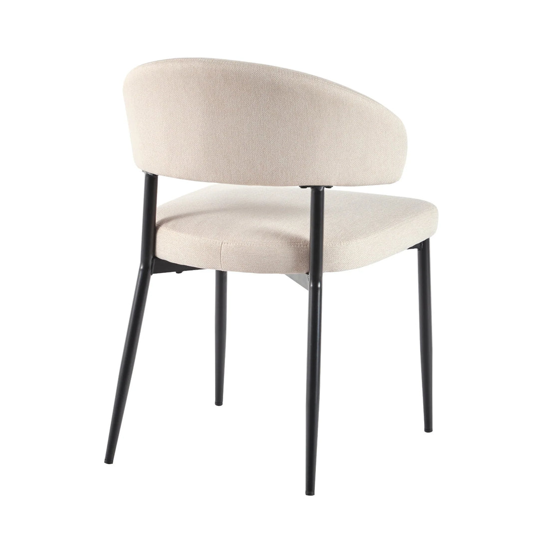 Set of 2 Upholstered Dining Chair Ivory Rhianon