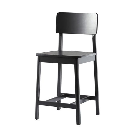 Set of 2 Solid Wood Black Counter Stool Cahuilla