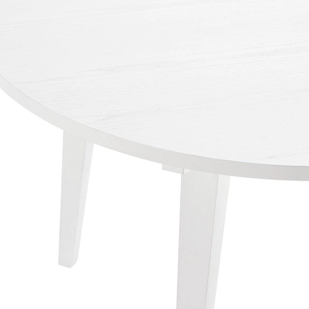 Wood White Round Dining Table Gemma