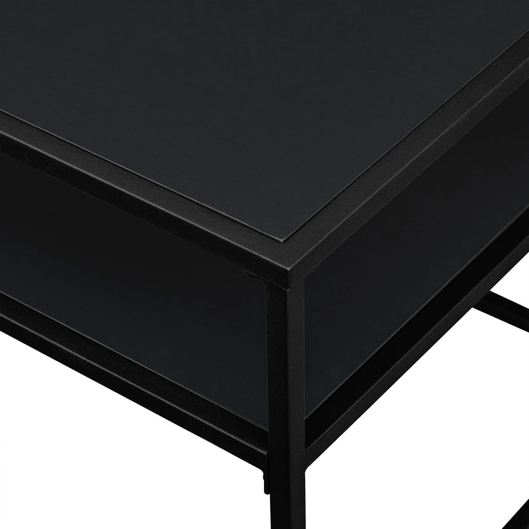 Metal Coffee Table Solid Black Nykea