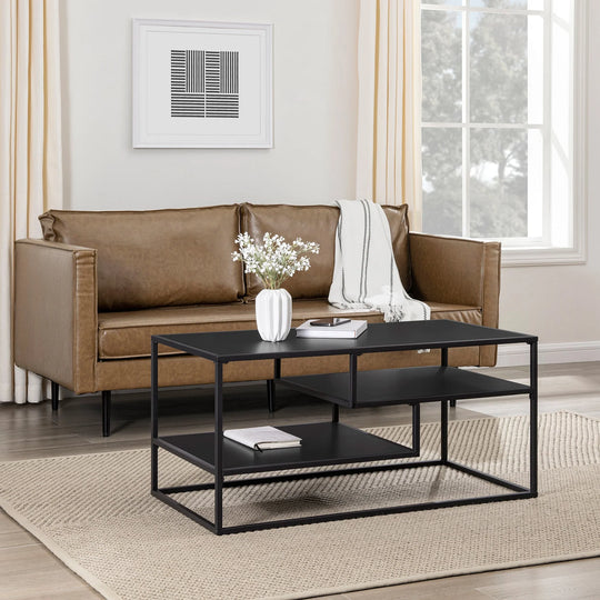 Metal Coffee Table Solid Black Nykea