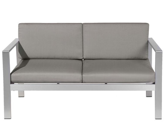 4 Seater Aluminium Garden Sofa Set Dark Grey Salerno