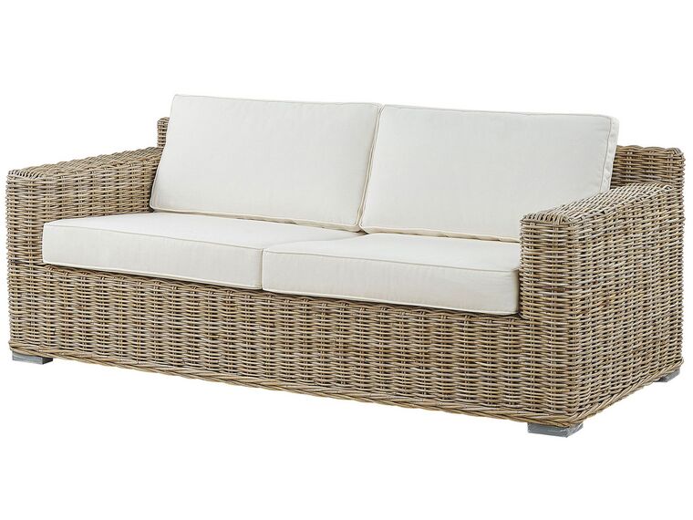 4 Seater Rattan Garden Sofa Set Natural Ardea