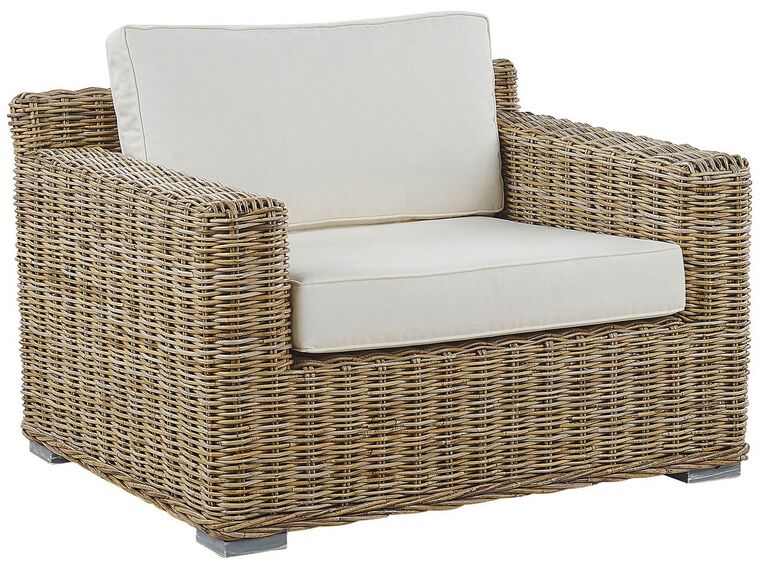 4 Seater Rattan Garden Sofa Set Natural Ardea