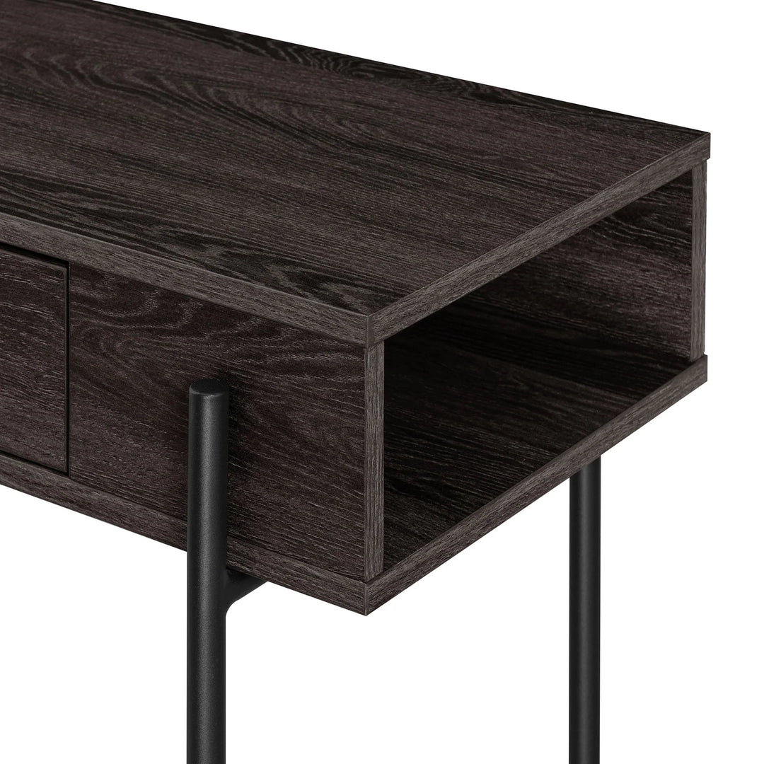 Modern 1 Drawer Console Table Charcoal Miller