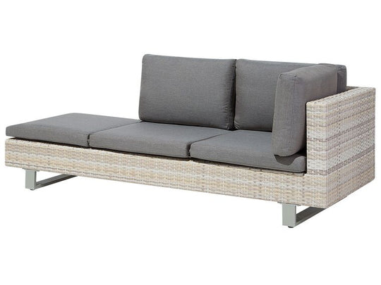 5 Seater PE Rattan Garden Corner Sofa Set Grey Lanciano