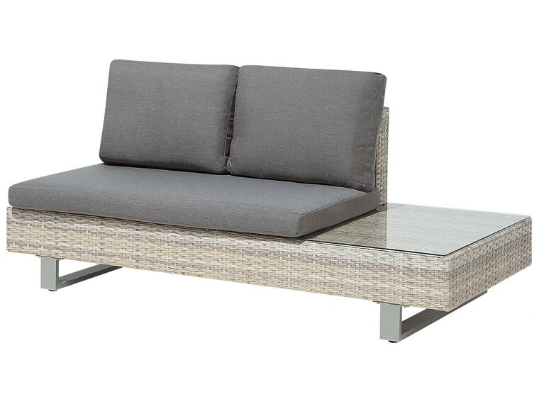 5 Seater PE Rattan Garden Corner Sofa Set Grey Lanciano