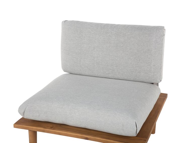 2 Seater Acacia Wood Garden Sofa Set Grey Frascati