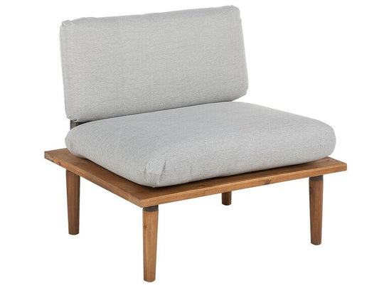 2 Seater Acacia Wood Garden Sofa Set Grey Frascati