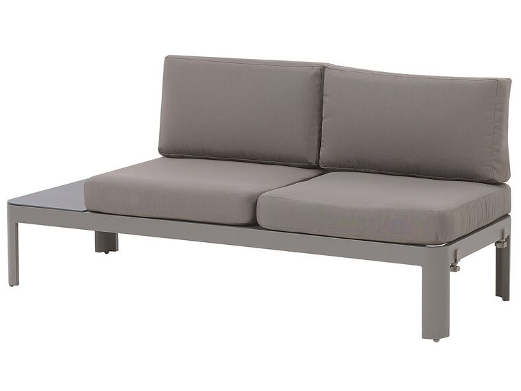 5 Seater Aluminium Garden Corner Sofa Set Grey Ferentino