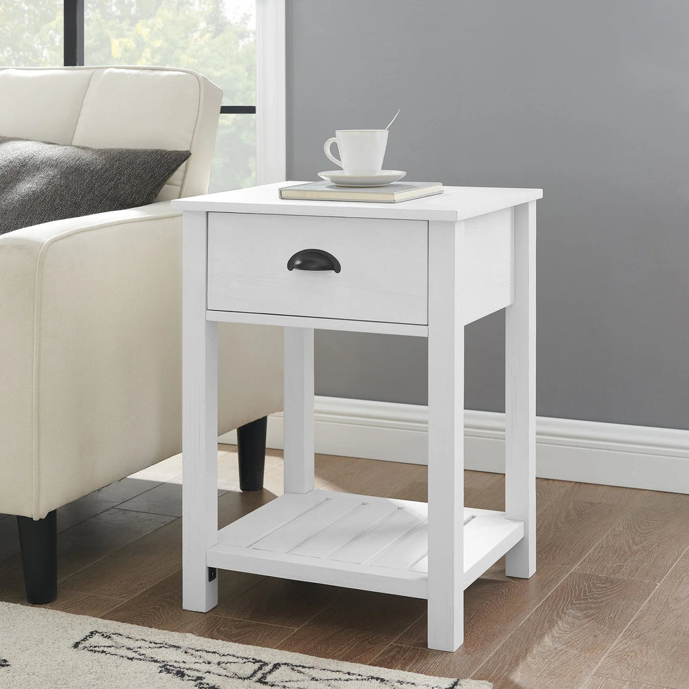 Side Table Brushed White Romar