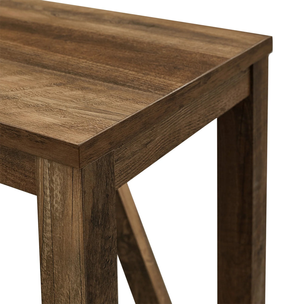 Narrow Side Table Rustic Oak Krish
