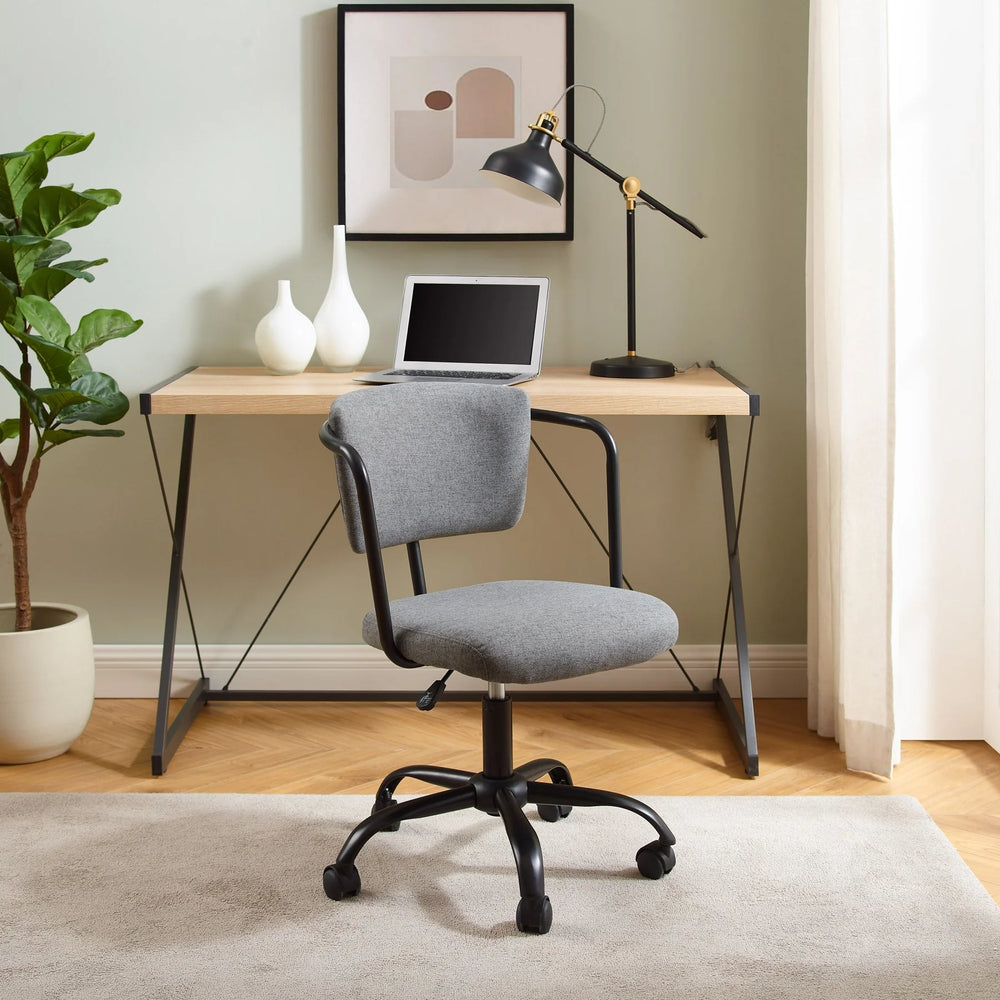 Modern Office Chair with Arms Gray Drusilla
