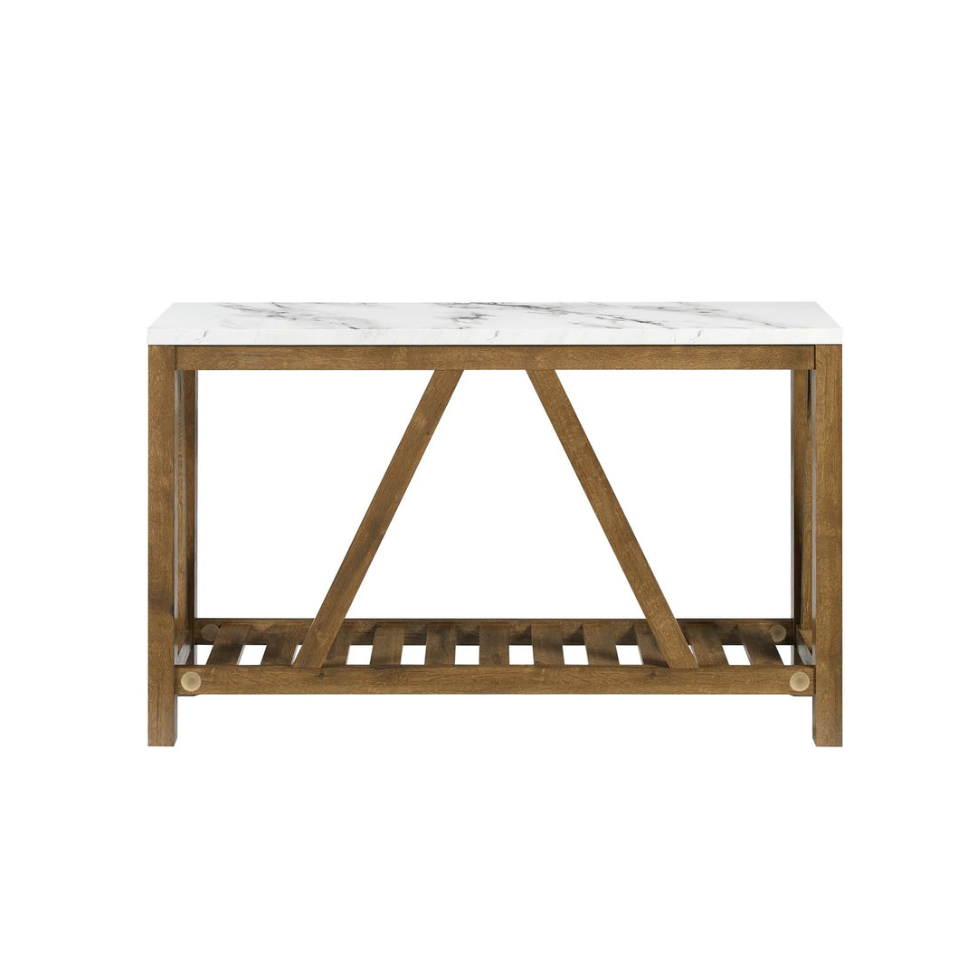 Rustic Console Table Marble Vaninger
