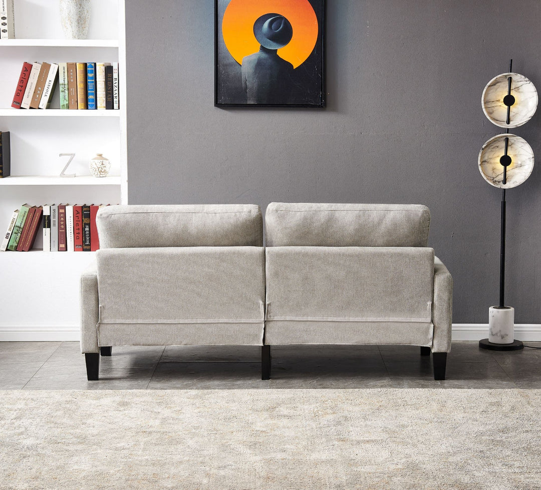 2 Seater Grey Fabric Sofa Barnetta