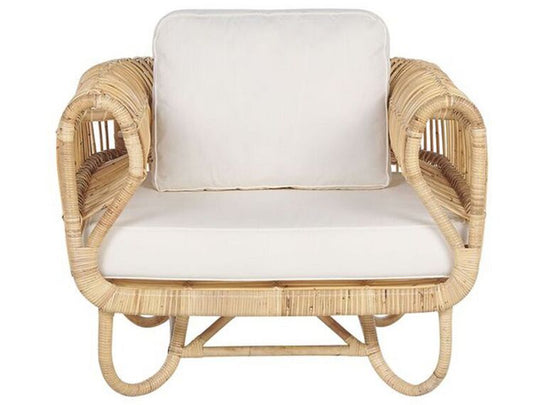 4 Seater Rattan Garden Sofa Set Natural Dolcedo / Limni