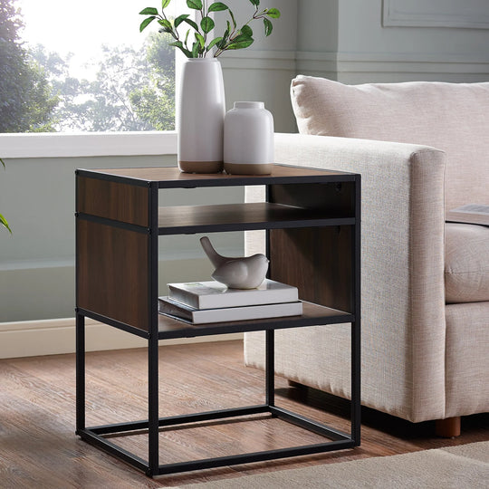 Side Table Dark Walnut Kashten