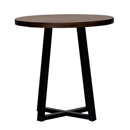 Wood Round Mahogany Counter Table Alayna