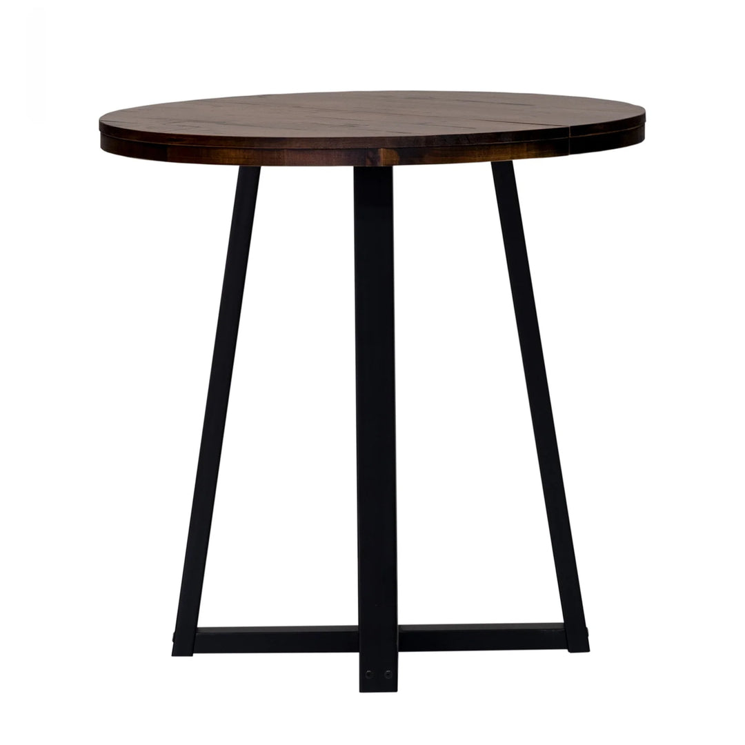 Wood Round Mahogany Counter Table Alayna